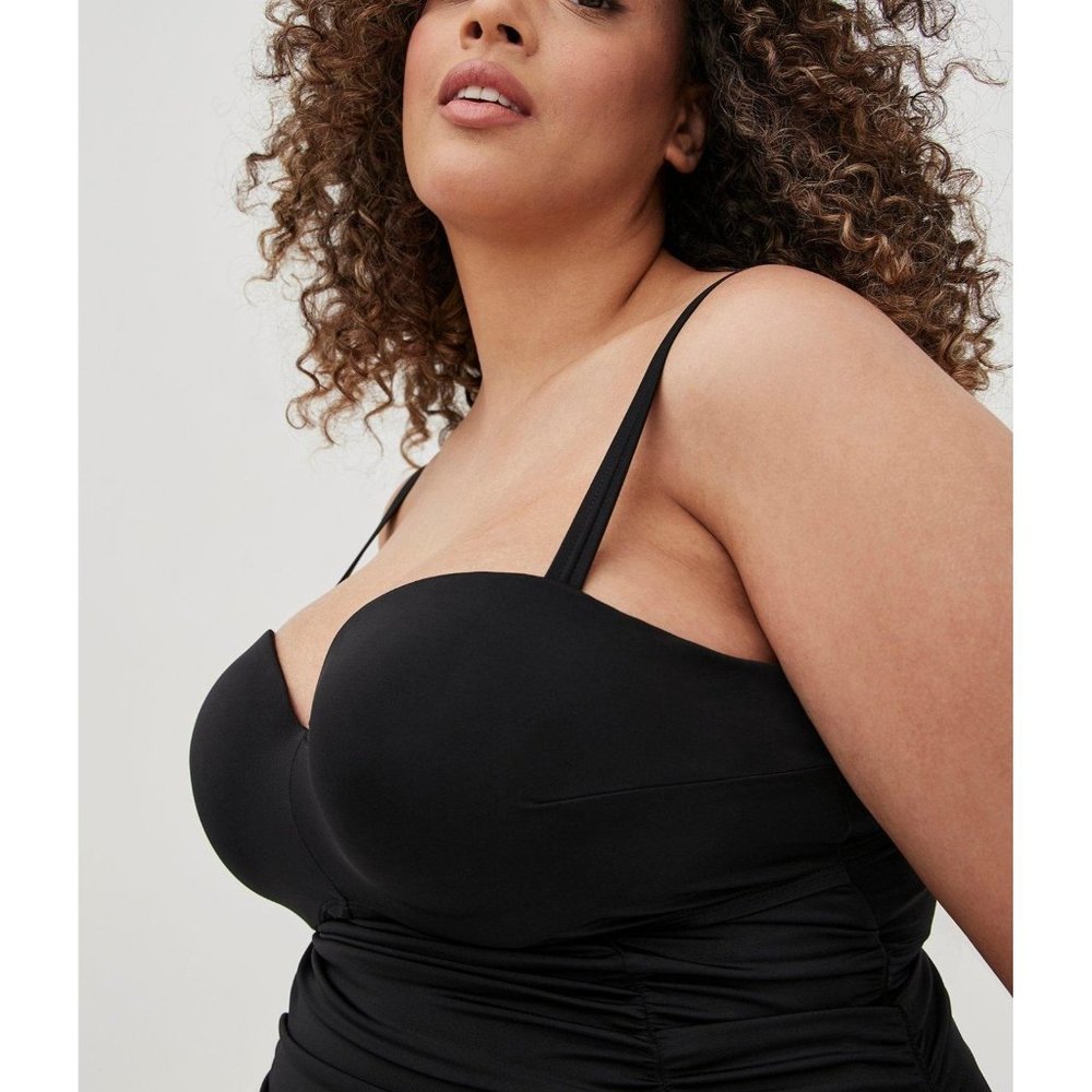 NEW Torrid Underwire Ruched Mid-Length Swim Dress Sz 2X D/DD - Picture 8 of 14